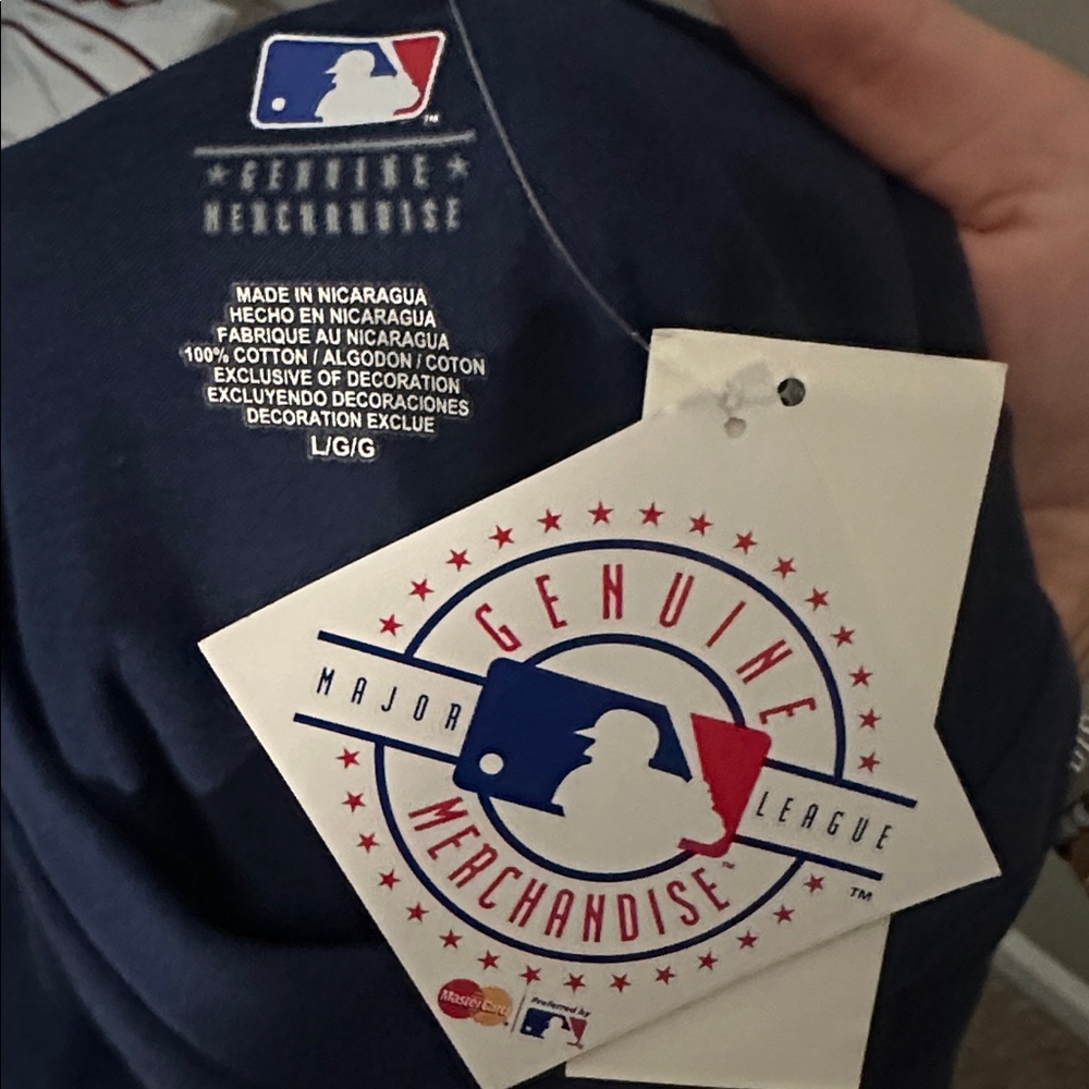 MLB New Washington Nationals Tee Navy and Red - Picture 5 of 7